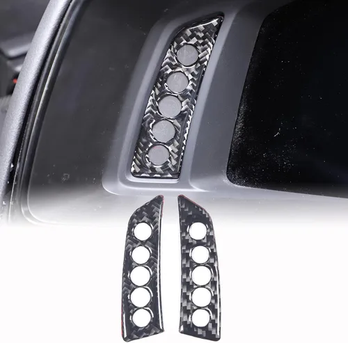 Vista 8 de CHEAYAR Adhesivo de fibra de carbono para tablero de instrumentos compatible con Chevrolet Corvette C8 Stingray 2020-2023, calcomanía para panel