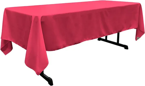 Vista 133 de LA Linen Mantel rectangular lavable de popelín de poliéster, resistente a las manchas y a las arrugas, cubierta de mesa 60x84, mantel de tela