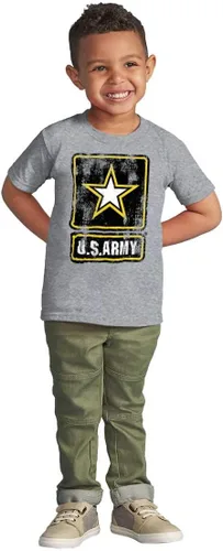 Vista 3 de Camiseta para niño y niña con orgullo militar del ejército de los Estados Unidos