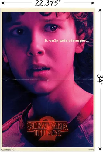 Vista 3 de Netflix Stranger Things: Season 2 - Póster de pared de Once de 34 pulgadas de largo x 22.4 pulgadas, versión sin marco