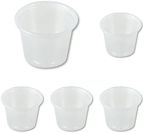 Vista 2 de Concession Essentisls 200 tazas de plástico para soufflé. Tapas de 1 onza no incluidas.