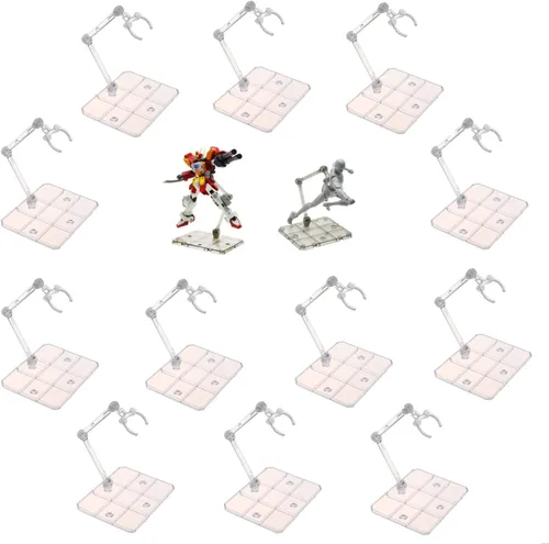 Vista 8 de TSY TOOL 2 piezas de soporte para figuras de acción HG144, base de exhibición, soporte para modelo de muñeca compatible con Gundam HG RG SD SHF
