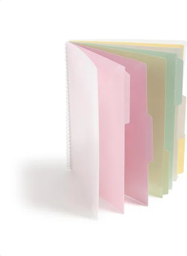Vista 8 de Smead Organizador de Proyectos, Suministros de Oficina, 24 Bolsillos, Cubierta Transparente con Pestañas Assortidas y Brillantes, Organizador