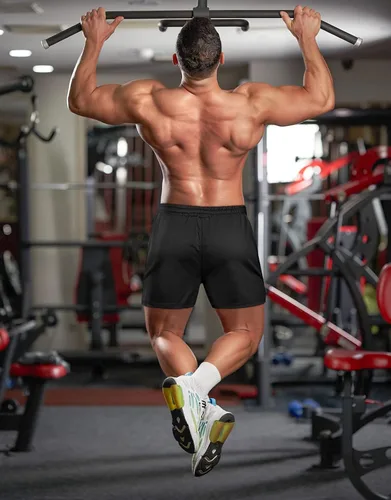 Vista 6 de Fasker Pantalones cortos deportivos para hombre, 5 pulgadas, para gimnasio, correr, pantalones cortos deportivos ligeros de malla, pantalones cortos