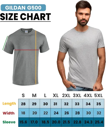 Vista 7 de Gildan Men's Heavy Cotton Short Sleeve T-Shirt, Style G500, Multipack of 124610, Make Your Own Customized Set!