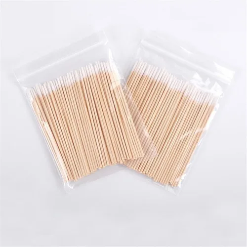 Vista 6 de 100 Uds hisopos de algodón puntiagudos mango de madera maquillaje salud médica oído joyería limpia palos brotes consejos