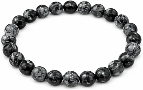 Vista 16 de Jet International New Round Beads Stretch Bracelet Natural Genuine Gift