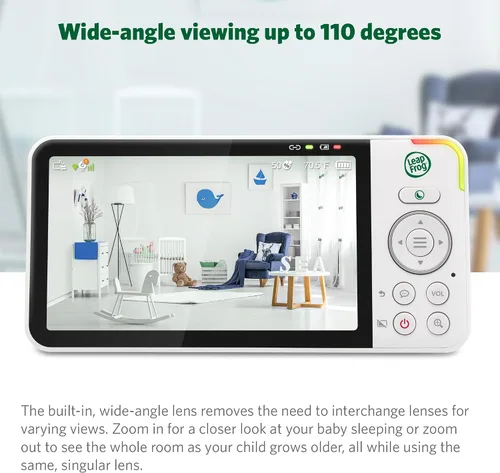 Vista 7 de LeapFrog Monitor de bebé LF925HD con cámara y audio, monitor de bebé de acceso remoto WiFi de 1080p, cámara panorámica e inclinación de 360°, zoom