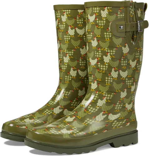 Vista 11 de Western Chief Botas de lluvia altas e impermeables para jardín al aire libre para mujer Bandana