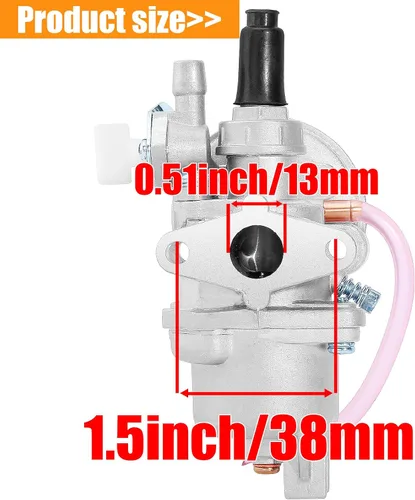 Vista 2 de Carburador para 43cc 47cc 49cc 50cc SYX Moto Kids Mini Dirt Bike Holeshot Pit Pocket Rocket Super Bike Minimoto ATV Quad Go Kart ciclomotor Scooter