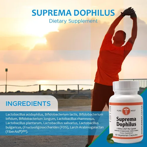 Vista 4 de Holistic Health Suprema Dophilus 60 Cápsulas Vegetarianas