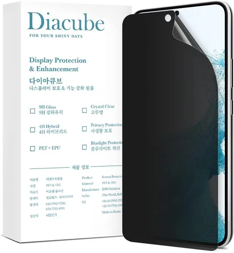 Vista 7 de [Paquete de 2 protectores de pantalla de privacidad para Galaxy S10 5G, protector de pantalla híbrido antiespía PET EPU, compatible con huellas