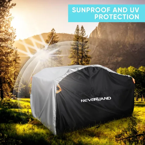 Vista 7 de NEVERLAND Cubierta para ATV impermeable, resistente, XL, cubierta universal cuádruple, cubierta de almacenamiento al aire libre, cubierta de lluvia