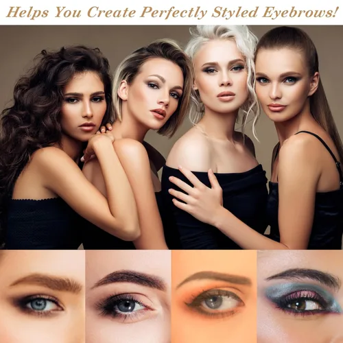 Vista 7 de 50 plantillas de regla de cejas, calcomanías desechables Abeillo para regla de cejas, plantilla de cejas de microblading, herramienta moldeadora