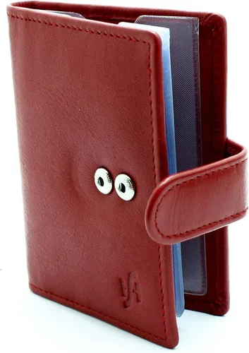 Vista 6 de STARHIDE Soft Genuine Leather Compact Credit Debit Card Holder Case with Removable Plastic Sleeves 210