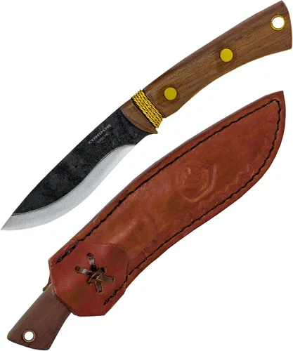 Vista 13 de Condor Tool & Knife - Cuchillo grande Huron Bushcraft - Hoja de acero de alto carbono 1095 - Construcción de espiga completa - Mango ergonómico