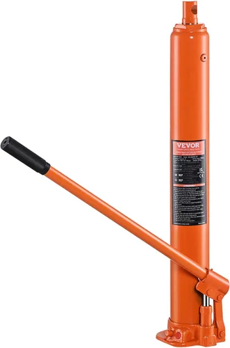 Vista 10 de VEVOR Gato hidráulico de brazo largo, con bomba de pistón individual y base de horquilla, recogedor manual de cereza con mango, para grúas