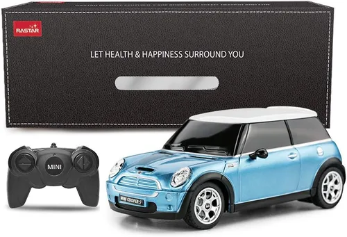 Vista 8 de RASTAR 1:24 RC Cars Toy Mini Cooper Car para Niños Mini Cooper S Coche De Control Remoto - Azul