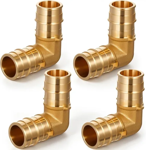 Vista 22 de 1" x 1" PEX A Expansión 90 grados codo, accesorios de fontanería de latón macizo, ASTM F1960 para conexión de tubería PEX-A