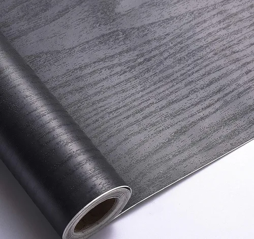 Vista 22 de Arthome - Papel tapiz para despegar y pegar, contacto de madera negra, papel tapiz negro, papel tapiz autoadhesivo y extraíble para encimera Negro