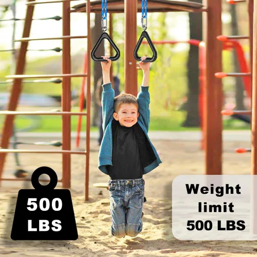 Vista 5 de Dolibest Monkey Bars Trapecio Bar Kids Monkey Bars Playground Trapecio Bar Anillos Swing Sets para patio trasero con barras de mono Curso Ninja