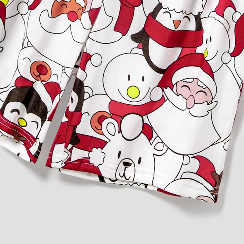 Vista 7 de PATPAT Conjunto de pijamas familiares a juego con estampado de dibujos animados, camisetas de manga corta y pantalones cortos para dormir