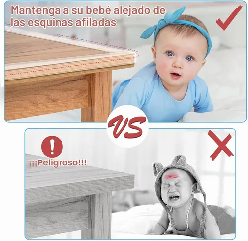 Vista 2 de Protectores de esquina a prueba de bebés, protector de esquina transparente, protector de borde suave de 6.6 pies (6.6 ft), protectores de esquina