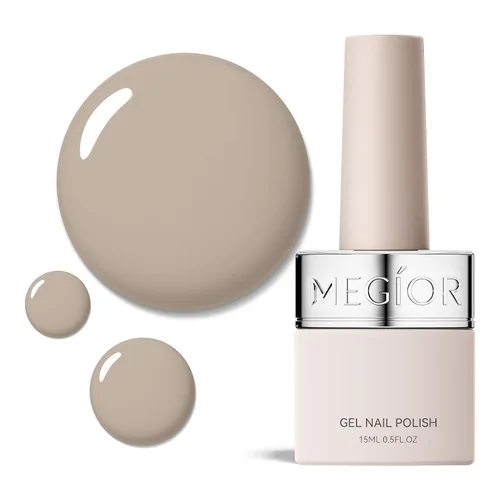 Vista 64 de MEGIOR Esmalte de uñas de gel libre de TPO, 0.5 onzas líquidas, base de gel transparente para remojar la lámpara de uñas LED, capa base de larga