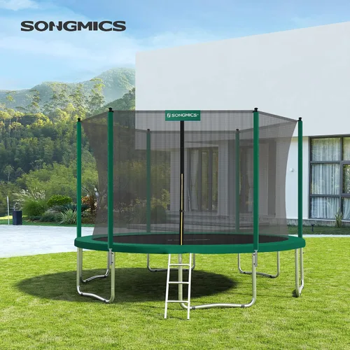 Vista 2 de SONGMICS Replacement Trampoline Safety Pad Mat, 10ft 12ft 14ft 15ft Standard Size, Spring Cover, UV-Resistant, Tear-Resistant, Edge Protection Verde