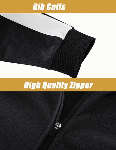 Vista 3 de MAGNIVIT Conjunto deportivo de 2 piezas para correr con cremallera completa para hombre