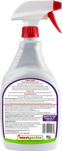 Vista 2 de I Must Garden repelente de conejos - aroma especiado - spray 32 oz listo para usar