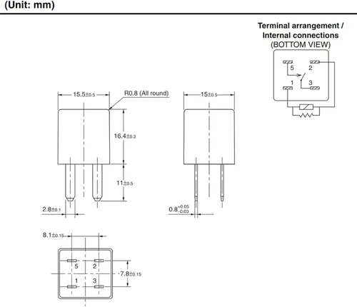 Vista 2 de Relé 5L3T-AA (Paquete de 2) - Relé de arranque de bomba de aceite automotriz de 4 pines 12VDC 20A
