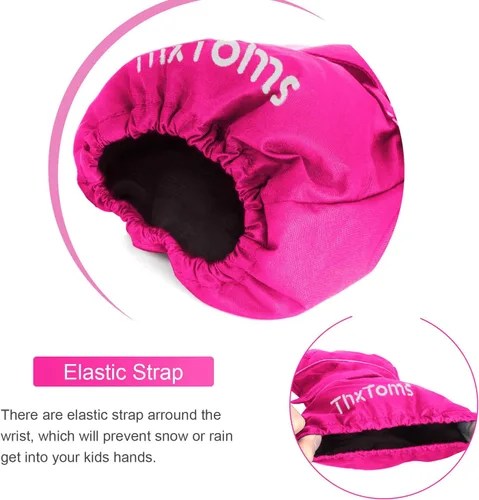 Vista 5 de ThxToms Guantes cálidos de invierno para niños, guantes de nieve impermeables para deportes al aire libre, guantes de esquí voluminosos para niños