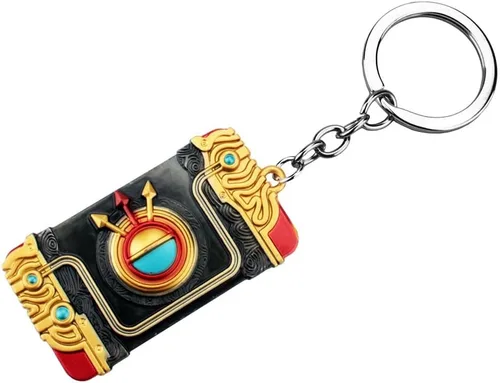 Vista 2 de MOOI Llavero Breath of the Wild, llavero de pizarra Sheikash, accesorios de cosplay para regalo de fanáticos