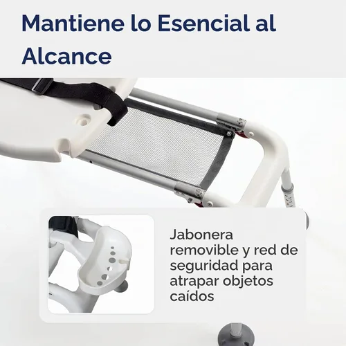 Vista 5 de Banco plegable de Drive Medical, universal y deslizante.