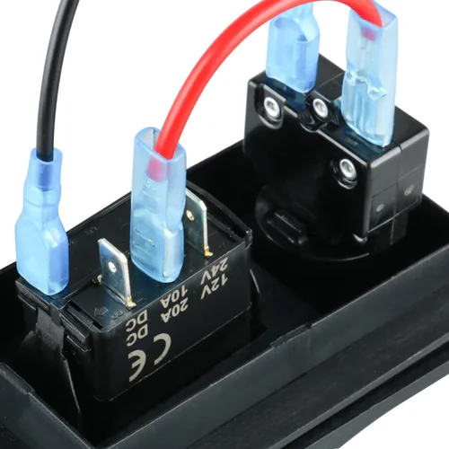Vista 8 de Amarine Made Interruptor de bomba de sentina de 3 vías, disyuntor de circuito basculante LED de lujo, interruptor de control con luz LED