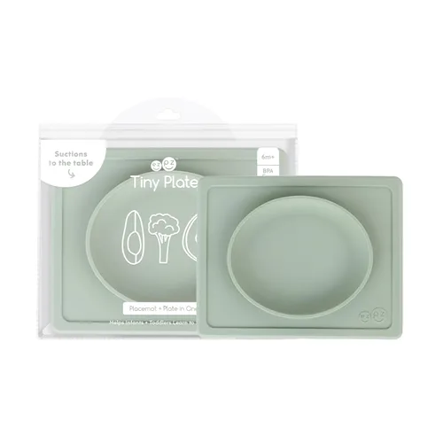 Vista 13 de ezpz Tiny Bowl (Azul) – 6 meses + – Mantel individual de succión 100% silicona + cuenco para bebés – Se adapta a todas las bandejas de silla alta