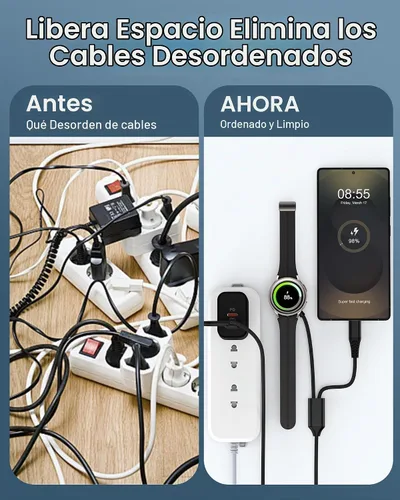 Vista 5 de Cable de carga rápida para teléfono y reloj Samsung Galaxy Watch Ultra