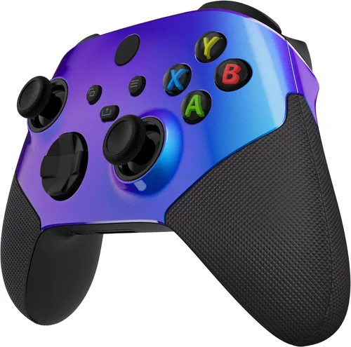 Vista 5 de eXtremeRate ASR versión Performance - Empuñaduras laterales de goma para Xbox Series X S, Chameleon Purple Blue Rediseñed Grip Handle Face Plate