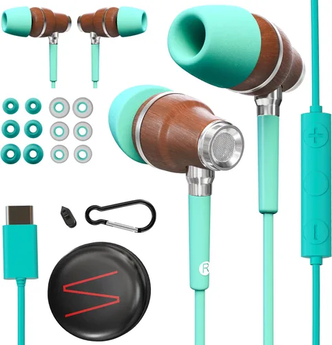 Vista 11 de Auriculares sintonizados NRG 3.0 Premium Madera aisladores de sonido, con micrófono y control de volumen, estilo madera