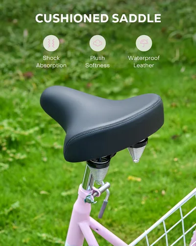 Vista 3 de VIRIBUS Triciclos para adultos para mujeres, triciclo de una sola velocidad para adultos con cestas con ruedas desmontables delanteras y traseras
