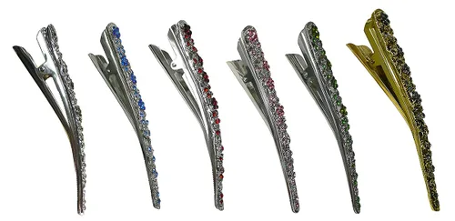 Vista 2 de NM110-2-6d1 - Juego de 6 pinzas de metal resistentes para el cabello para mujeres y niñas