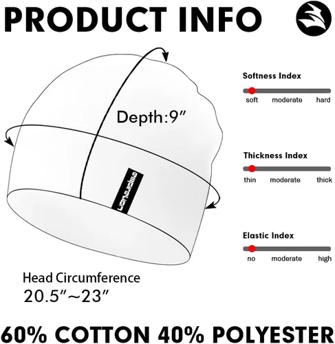 Vista 2 de EMPIRELION - Gorros de 9 pulgadas multifuncionales, ligeros, con ajuste ceñido, para correr, con diseño de calavera, forro para casco, gorras
