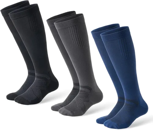 Vista 17 de Calcetines de compresión para mujeres y hombres, soporte de 15-20 A01-negro/gris/verde