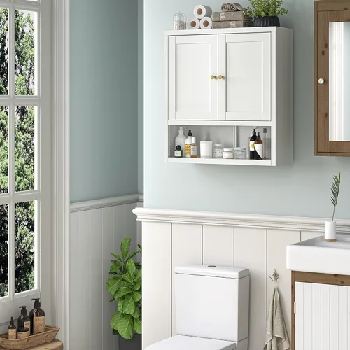 Vista 6 de Gabinete de Almacenamiento de Metal para Baño, Gabinete Aparador Negro con Puertas de Vidrio y Estantes Ajustables, Pequeños Gabinetes de Metal