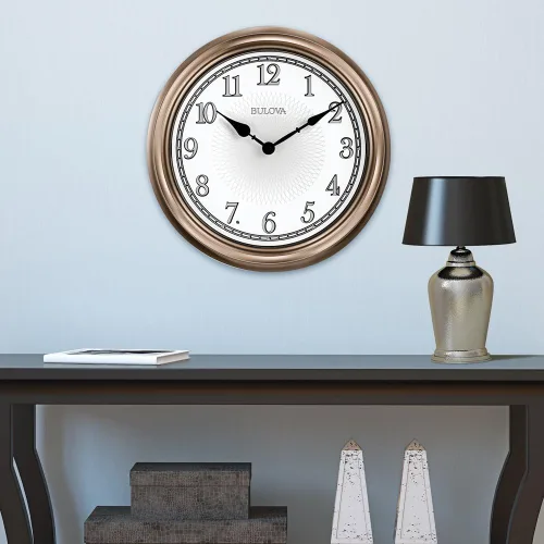 Vista 3 de Bulova C4826 Reloj de pared Light Time, color champán