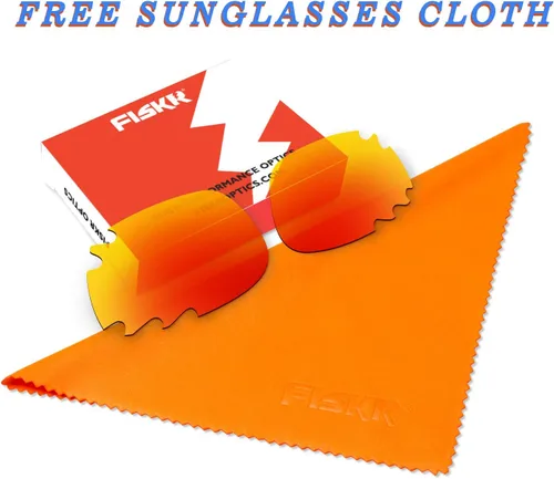 Vista 7 de Lentes de repuesto polarizados antiagua salada para Oakley Jawbone con ventilación de chaqueta de carreras con 2 pares empaquetados