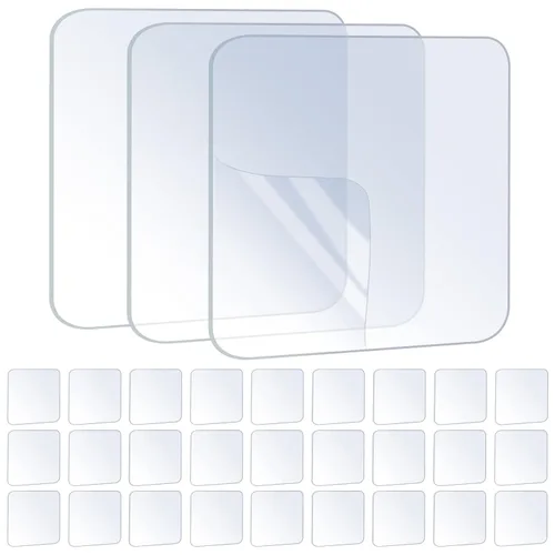 Vista 10 de ZOMPAGO 10 PIEZAS Cinta Adhesiva de Montaje Circular de Doble Cara Resistente - Impermeable, Fuerte Adherencia, Transparente, Alta Resistencia