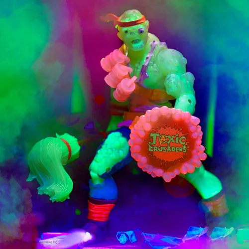 Vista 5 de Super7 Toxic Crusader Ultimates: figura de acción de Toxie de rabia roja radiactiva, multicolor