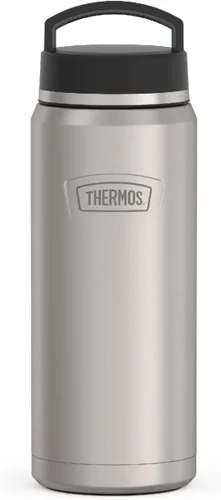 Vista 16 de THERMOS ICON SERIES - Botella de agua de acero inoxidable con tapa superior de rosca, 32 onzas, granito, botella de agua aislada con tapa Granite